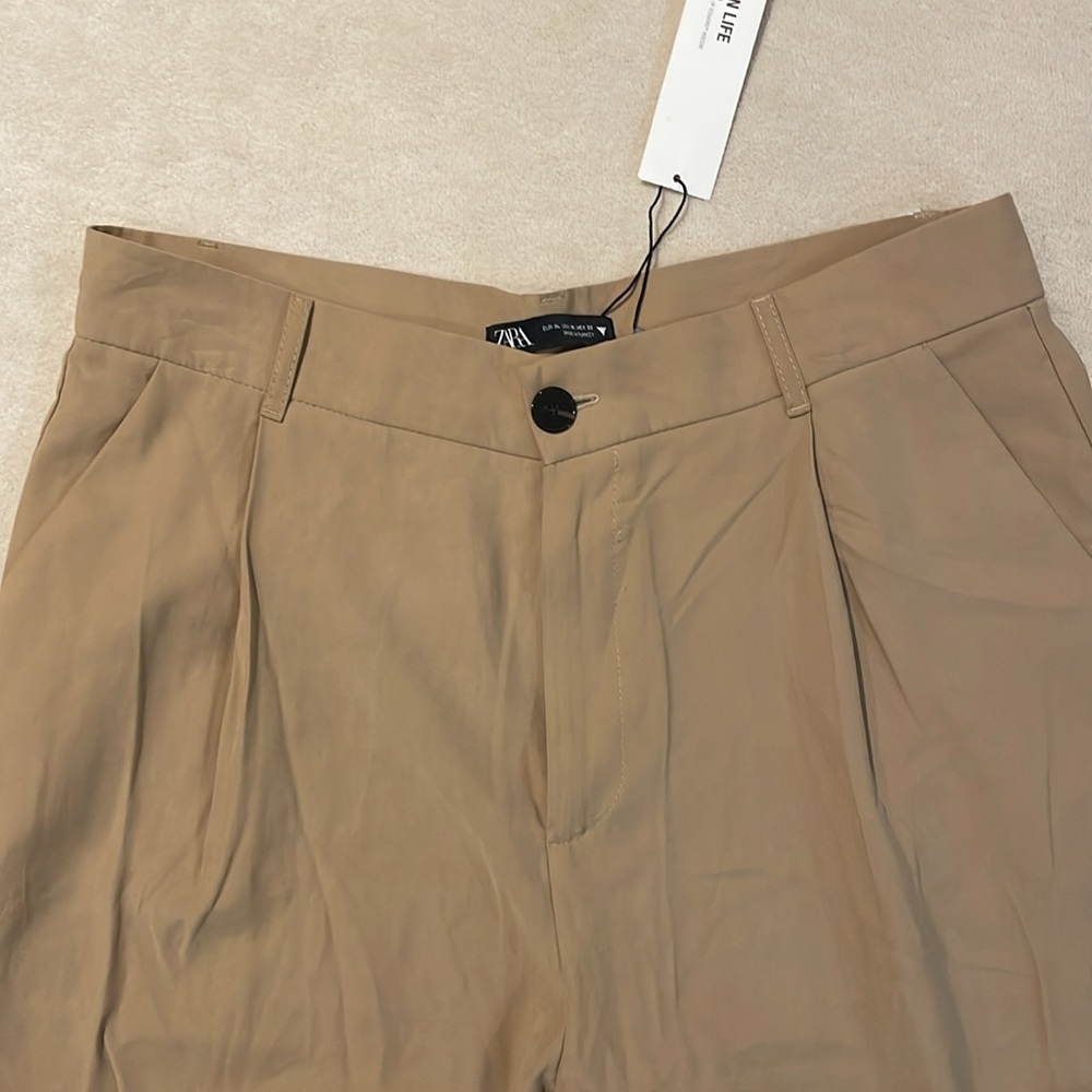 Zara beige wide leg trousers in size XL - Picture 8 of 12